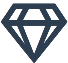 Diamond icon for quality concrete from Asheville Concrete