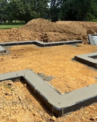 Custom concrete footings in Asheville, NC