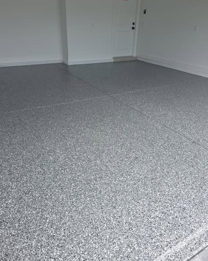 Custom concrete garage floor in Asheville, NC