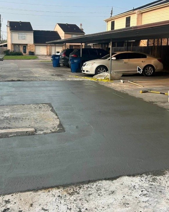 New commercial concrete parking lot in Asheville, NC