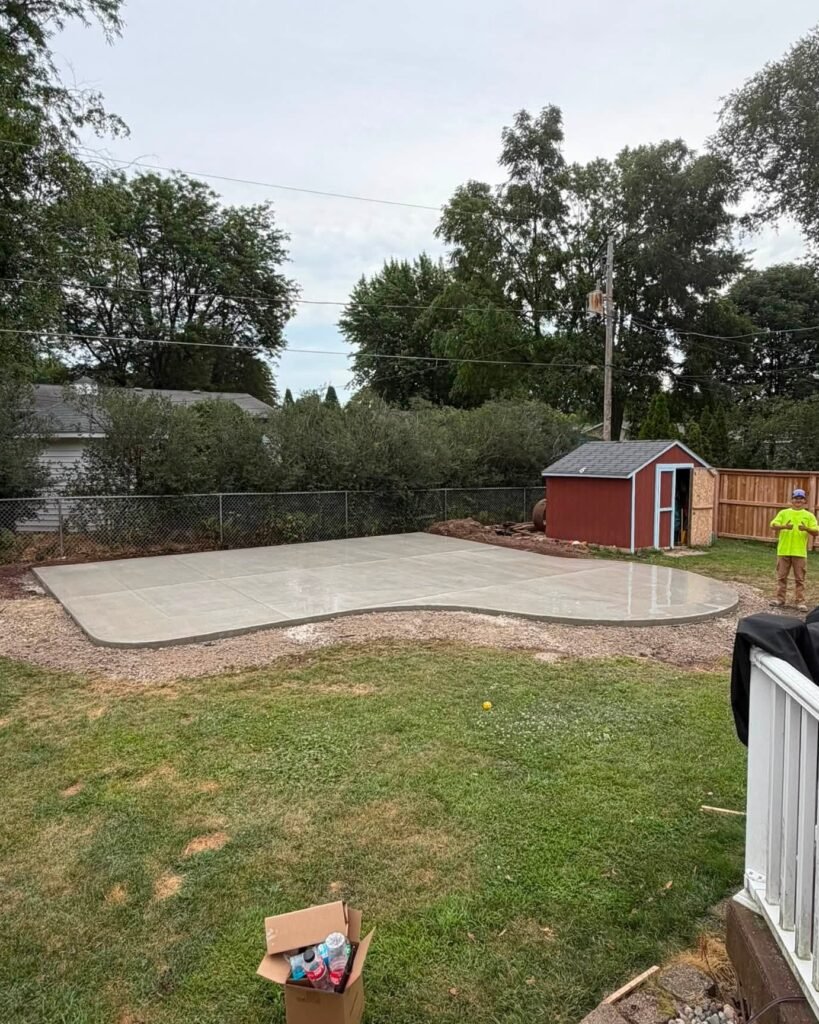 Custom concrete pool deck in Asheville, NC