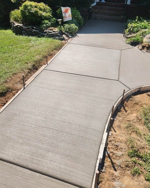 Concrete Sidewalk Installation in Asheville, NC