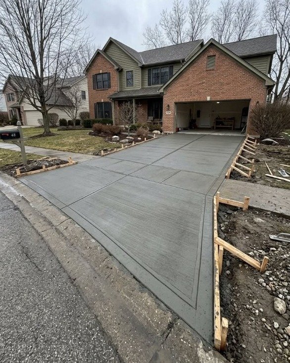 Custom Concrete Driveway in Asheville, NC