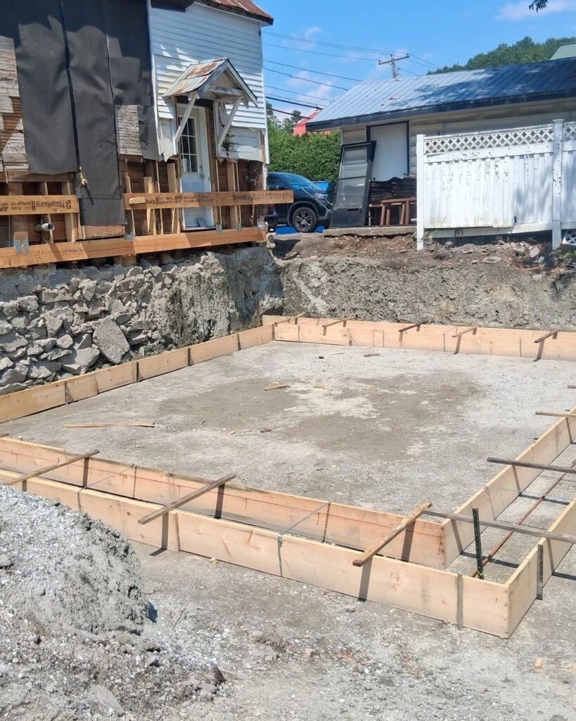 Residential concrete footing work completed in Asheville, NC