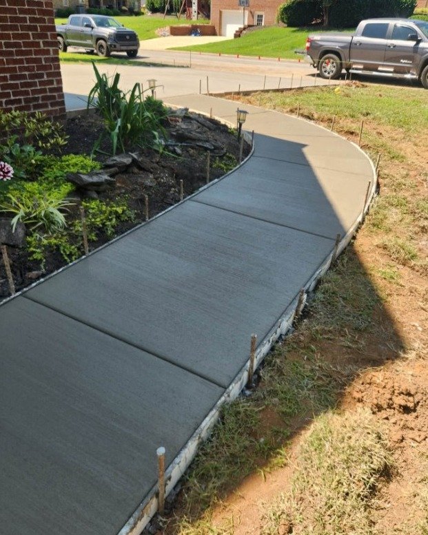 Custom Concrete Sidewalk in Asheville, NC