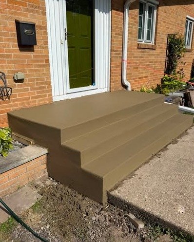 Residential concrete steps completed in Asheville, NC