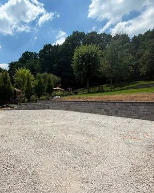 Residential concrete retaining wall completed in Asheville, NC