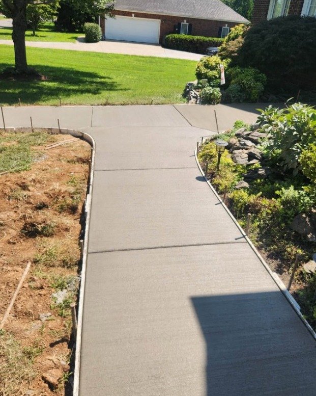 Residential Concrete Sidewalk in Asheville, NC